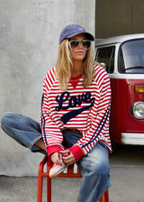 Retro Love Sweat - Red/White