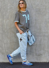 Ringer Tee - Choc / Blue