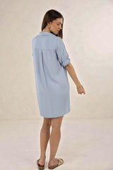 Remy Shirt Dress - Blue Haze