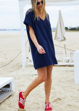 Salt & Sunshine Towelling Dress - Navy