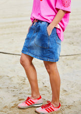 Stretch Denim Skirt - Stonewash