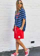 Towelling Short - Red