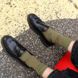 Spotty Green Cotton Socks