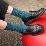 Spotty Petrol Cotton Socks