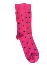 Spotty Raspberry Cotton Socks