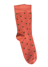 Spotty Terracotta Cotton Socks