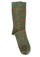 Spotty Green Cotton Socks