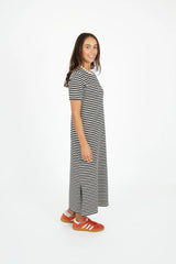Voyager Striped Dress - Black