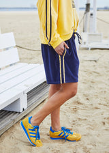 Sporty Velour Short - Navy