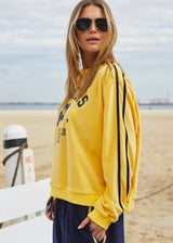Sporty Velour Sweat - Lemon