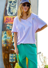 Hammill V Neck Tee - Mauve