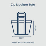 Rugby Stripe - Zip Medium Tote