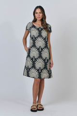 Linen Dress - Date Palm