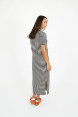 Voyager Striped Dress - Black