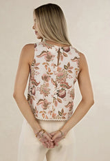 Bohem Print Top - Boh / Rose