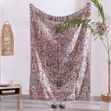 Luxury Rustic Cotton Wool Throw / Rug - Brown