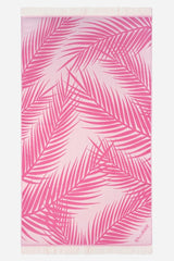 Palm Springs - Bubblegum Feather Beach Towel