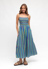 Renata Stripe Midi Dress