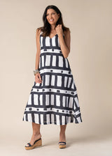 Agnitha Linen Dress - Navy