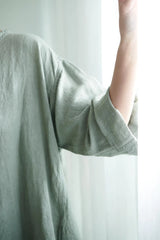 The Malle Linen Dress - Pistachio
