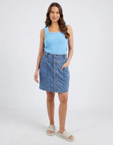 Eliza Denim Skirt - Blue
