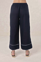 Lugarno Pant - Navy/White