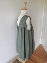 Montaigne Papillon Linen Top - Khaki