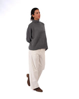 Balmain Pure NZ Lambswool Roll Neck Sweater - Grey