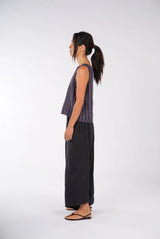 Ava Linen Cami Top - Stripe