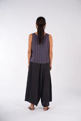 Ava Linen Cami Top - Stripe