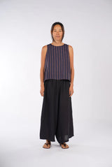 Ava Linen Cami Top - Stripe