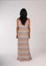 Montaigne Overall-Style Linen Maxi - Stripe