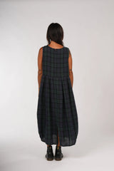 Montaigne Sartene French Linen Tartan Dress