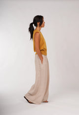 Montaigne Gigi 100% New Zealand Lambswool Vest - Mustard