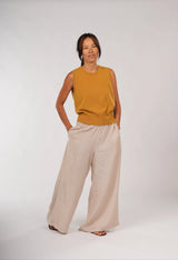 Montaigne Gigi 100% New Zealand Lambswool Vest - Mustard