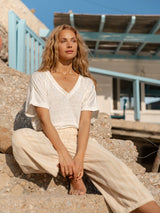 Sadhu Cotton Pants - Sand Stripe