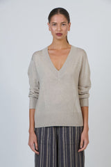 O&J Classic V-Neck Knit - Partridge