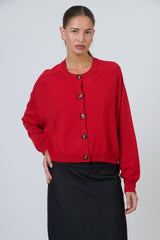 O&J Classic Round-Neck Cardigan - Inferno