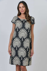 Linen Dress - Date Palm