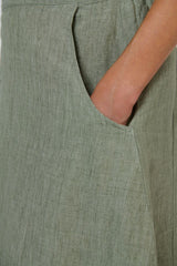 Linen Skirt - Artichoke