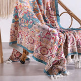 Luxury Rustic Cotton Wool Throw / Rug - Grey