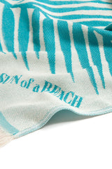 Palm Springs - Petrol Feather Beach Towel