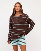 Paper Heart Bea Knit Shorts - Aqua / Choc