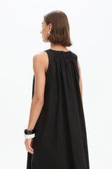 Elastic Detail A Line Dress
