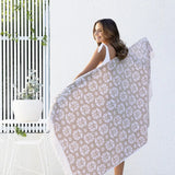 Flora Beach Towel - Pebble