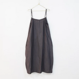 Linen Summer Slip Tulip Dress - Petrol
