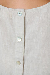 Sleeveless Linen Top - Sand