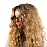 ZAHRA KHAKI - Wooden Blue Light Blocking Magnifying Reader