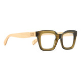 ZAHRA KHAKI - Wooden Blue Light Blocking Magnifying Reader
