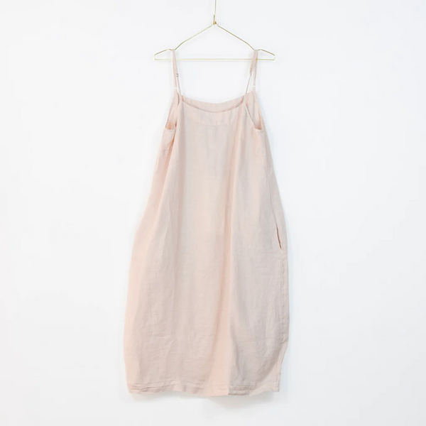 Linen Summer Slip Tulip Dress - Rose